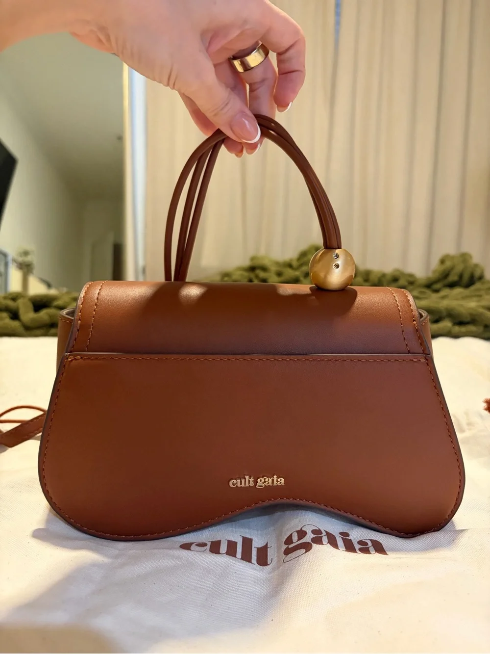 Cult Gaia Kazia Leather Top Handle Bag - Picture 3 of 8